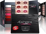 Aesthetica Matte Lip Contour Kit - Contouring and Highlighting Matte Lipstick Palette Set - Includes Six Lip Crèmes, Four Lip Liners, Lip Brush and Step-by-Step Instructions - Vegan & Cruelty Free