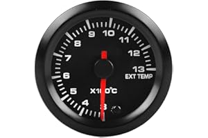 Supmico Universal Car Truck 52mm Pointer Exhaust Gas Temp Gauge Meter Kit Temperature EGT EXT 7 Color LED Light Pointer Indicator Dail Electronic