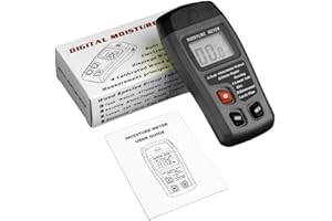 QUMOX humidimètre numérique pour bois de chauffage, petit détecteur d'humidité portatif pour bois de chauffage, détecteur d'humidité pour bois de corde, meubles, sol, mesure de l'humidité du bois.