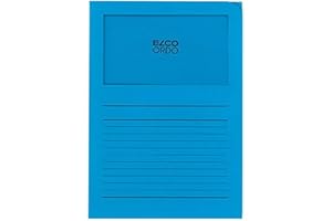 Elco Ordo "Classico" Cartellina con Finestra - Blu acceso - scatola da 100