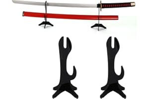WANLIAN Support d'épée de samouraï en acrylique horizontal - Crochet d'épée en plexiglas - Présentoir à épée décorative