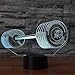 Produktbild 7 Farbwechsel 3D Led Nachtlicht Kreative Barbell Form Home Schlaf Usb Gewichtheben Tischlampe Gym Decor Sport Beleuchtung Geschenke