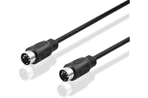 BestPlug avec câble 5 Broches dIN 5 Broches mâle, mâle 5 Broches Rond mIDI 5 pôles fiche mâle pour connecter des Anciens appareils 1,5 m 1,5 m