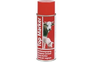 AGRITURA Kerbl Viehzeichenspray Top Marker (Markierungsspray, Spray zur Kennzeichung von Tieren) 400ml, rot - 20150