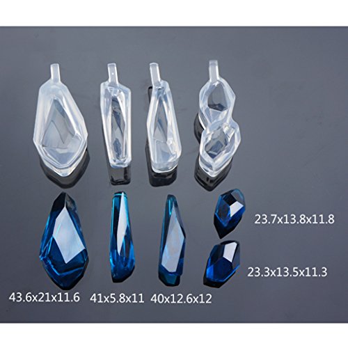 MagiDeal 4Pieces Gemischte Form Silikon DIY Formen Für Harz Schmuckherstellung Werkzeuge Machen Handwerk - 8