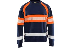 Blakläder Unisex Hi Vis Sweater Sweater High-Vis Größe M in Marineblau/gelb