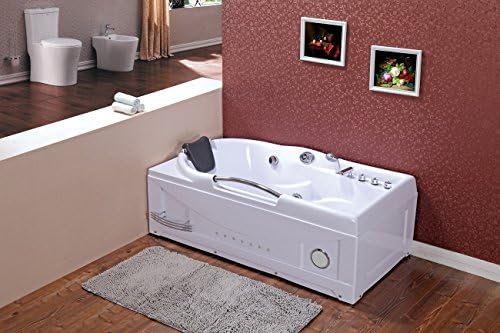 Whirlpool Bath - Ramzis 634 / 1680x850x660mm / Ozone Disinfection / Control panel with FM radio / CD / MP3 / 17 body jets / Ozone Disinfection / 24 months warranty / LED Light /Fast Delivery