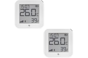 Shelly H&T Gen 3 Lot de 2 capteurs de température et d'humidité Wi-Fi et Bluetooth, automatisation domestique, pas de hub nécessaire, longue durée de vie de la batterie, montage mural