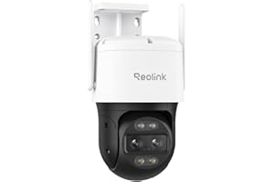 Reolink 4K PTZ Camara Vigilancia WiFi Exterior con Doble Lente, Visión de 360°, Seguimiento Automático, Detección de Personas/Vehículos/Animales, Zoom 6X, Visión Nocturna en Color, TrackMix WiFi