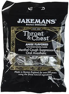 Jakeman's Throat and Chest Anise Flavored Lozenges, 4 Count
