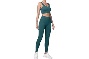 dohomiryo Donna Set di Abbigliamento Yoga Reggiseno Sportivo+Leggings 2 Pezzi Completo Sportivo Palestra Fitness Activewear