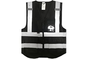 Salzmann Gilet de Sécurité - Gilet réfléchissant de haute visibilité avec plusieurs poches - Fabriqué avec du matériau réfléchissant 3M