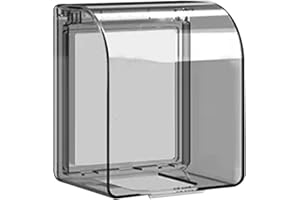 TOLENRE Wasserdichte Schalter Stecker, Wandschalter Steckdose, Außensteckdosen Wasserdicht, Schalter Stecker Wasserdichte Box, Fall Spritzschutz Box Cover, Anti Stromschlag Schalter Schutzhülle (Schwarz)