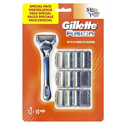 Gillette Fusion Rasoir pour Homme avec 10 Recharges