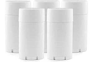 Hustar 15 ml Contenant Support Plastique Vide Rechargeable Déodorant Baume à Lèvres Tubes Brillant à Lèvres, blanc, 10 pièces