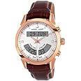 Alfajr Deluxe Watch with Leather bracelet for men WA-10B - Brown & White