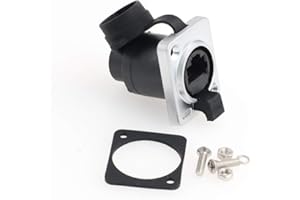 SZRMCC RJ45 Panel Mount Connector Cat5e RJ45 Ethernet Female LAN Module Bulkhead Panel Mount Coupler IP65 Waterproof Connector Socket with DustCap