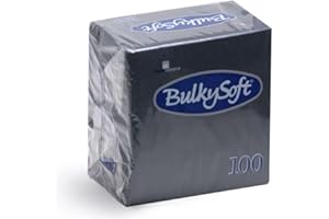 DOT HORECA SOLUTIONS 100 Tovaglioli 2 veli NERO di carta 24x24 cm (aperti) e 12x12 cm (chiusi) da cocktail aperitivo buffet feste party catering tovagliolini finger food monouso usa e getta neri