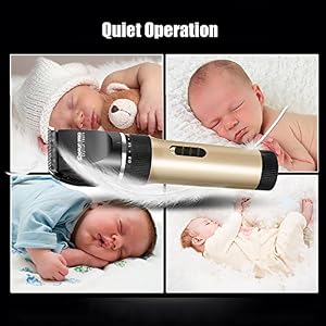 Woolala Professional Hair Clipper Cordless Rechargeable Quiet for Adults and Toddlers with 4 Guides Comb, Red - Image 6