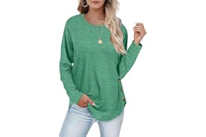 Aokosor Pullover Damen Sweatshirt Langarmshirt Strickpullover Tops für Herbst Winter