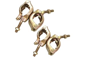 TOPHOMER 2 Pack Scaffolding Coupling Clamp, Swivel Stamped Scaffolding Clamps Steel Pipe Clamps Connector for Attaching Scaffolding Anchor Rod