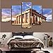 Produktbild Cczxfcc Dekoration Kunstwerk Leinwand Malerei 5 Stücke Hd Druckt Gebäude Für Wohnzimmer Wandkunst Restaurant Modularen Bilder Poster-20X35/45/55Cm-Frame