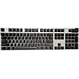 Feicuan Universal 104 Keyset Keycap ABS Colorful Backlit Replacement Key Cap Cover for Mechanical Keyboard - Black
