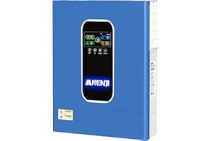 Aninerel 11000W Inverter ibrido 48V, 2 MPPT integrati, supporta 6 unità in parallelo, carica batteria max. 160A, può immettere energia nella rete, supporta il funzionamento senza batteria