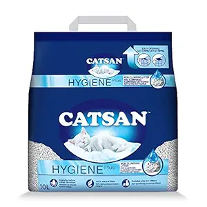 Catsan Hygiene Plus?Non Clumping?100% Natural Cat Litter, 10 L (4.84 kg)