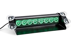 ‎RAPTORS LED TECHNIK Raptors LED Technik Frontblitzer Shark 8W Scheibenblitzer für Show Cars | Scheibenblitzer 12V | Dash Light | Fake Polizei | Kennleuchte | Fake Blaulicht