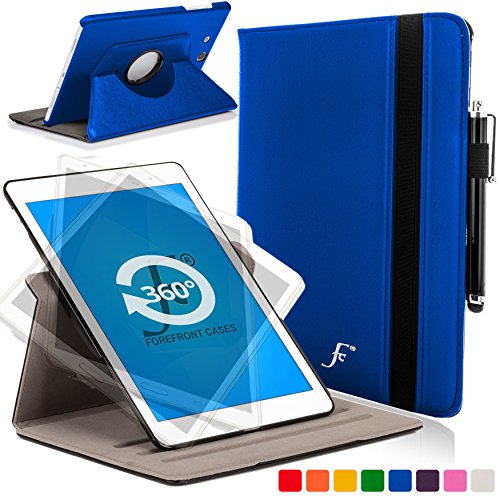 Forefront Cases® Neue Leder Drehbar Hülle Tasche Case Cover für Samsung Galaxy Tab E 9.6 T560 (Juli 2015) - PU Ledertasche lederhülle 360° Drehbarer Stand mit Rundum-Geräteschutz