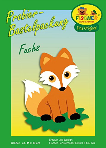 Fischer Fensterbild Probierbastelpackung FUCHS / Kinder Bastelpackung / 13 x 11 cm / zum Selberbasteln / Basteln mit Papier und Pappe