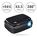 Price comparison product image ExquizOn 2018 New Model for Word Cup Projector +94% Brighter X3.5 Clearer Utral HD projector 3500 Lumens 1280 x 800 Support 1080P with HDMI USB AV Interfaces for Home Cinema Game Movie (Q7)