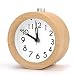 Produktbild Aodoor Handgemachte Holzwecker mit Nachtlicht, Retro Lautlos Analog Tischuhr Snooze Funktion tickt Sanft Wecker Clock mit ticken Digitale für zuhause schlafzimmer büro, 1*AA Batterien (Batterien nicht im Lieferumfang)