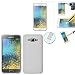 Produktbild HCN PHONE Etui Hülle Cover + Lot 2 Filme gehärtetes Glas Serie Samsung Galaxy - QUELLEN-Weiß, Samsung Galaxy E7 SM-E700F