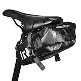 Jhua Bike Saddle Bag Waterproof Cyling Seat Bag Pack Adjustable & Lightweight Bicycle Bags Under Seat for MTB, Road Bike, Folding Bike