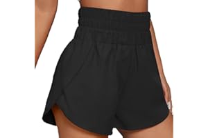 KOEMCY Short Sport Femme Été Bas de Survêtement Court Respirant Séchage Rapidement à Taille Haute Casual Ample Shorts de Femme ppour Exercices Yoga Fitness Course Jogging