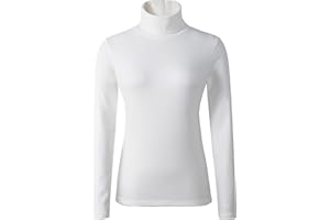 MUSTWEARIT Ladies Polo Roll Neck Tops Long Sleeve Turtle Neck Plain Jumpers for Women Top T Shirts UK Plus Size 8 to 26.