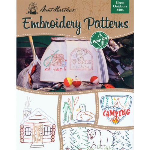 Aunt Martha's Great Outdoors Embroidery Transfer Pattern Book Kit