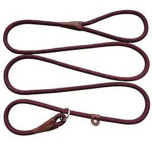 BTINESFUL 7FT Slip Lead Dog Leash, Strong Nylon Rope Leash, 1/4 & 1/2 inch Diam Dog Training Lead for Small Medium Large Dogs