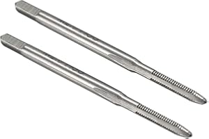 sourcing map Metric Machine Tap M2 x 0.4mm H2 High Speed Steel 3 Straight Flutes Screw Tapping Threading Machinist Repair DIY Tool 2pcs