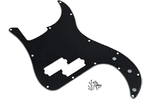 Dopro 13 Loch Precision Bass Pickguard PB P Bass Schlagplatte für USA/Mexican FD Precision Bass Schwarz 3-lagig