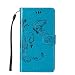 Produktbild Klapp-Schutzhülle für Huawei Y3 II, Schmetterlingsmuster, mit Kartenfach blau blau Sony Xperia Z5 Mini / Z5 Compact