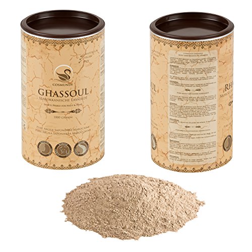 Marokkanische Lavaerde „cosmundi Ghassoul“ 1 kg Mineralische Tonerde zur Haar-/Körperpflege und Gesichtsmaske/Peeling - 2