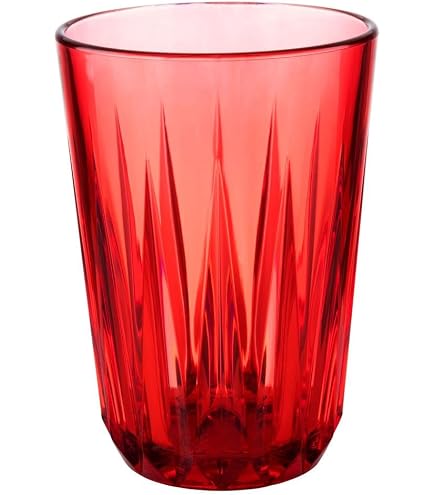 Topkapi Lot De 6 Verres Long Drink Miami Red XL 36 Cl - Rouge Feu Pour Cocktails Et Boissons