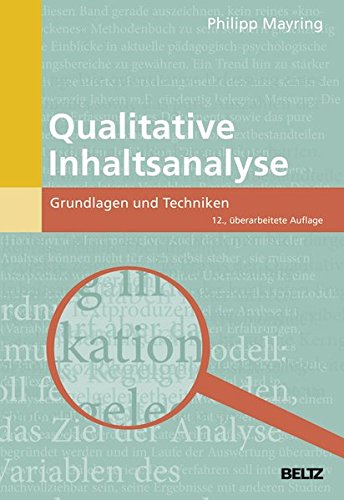 Download Qualitative Inhaltsanalyse: Grundlagen und Techniken (Beltz Pädagogik) Download Qualitative Inhaltsanalyse: Grundlagen und Techniken (Beltz Pädagogik)