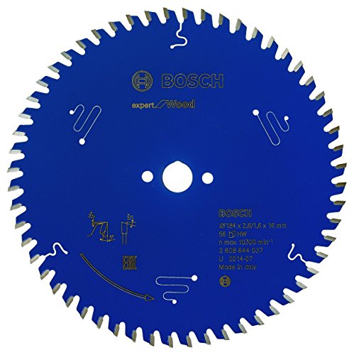 Bosch Kreissägeblatt Expert für Holz, 184 x 16 x 2,6 mm, Zähnezahl 56, 1 Stück, 2608644037