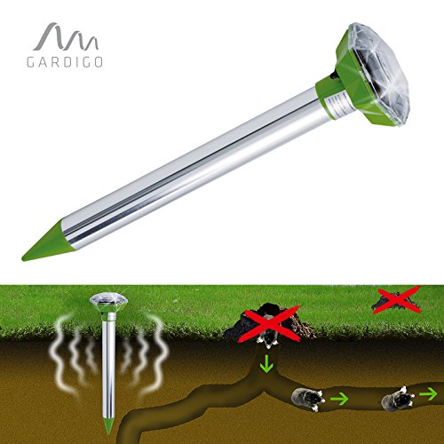 Gardigo Solar Maulwurf-Ameisen-Frei Diamant Vibration, Maulwurfschreck, Ameisenschreck, Maulwurfvertreiber, Wühlmausschreck