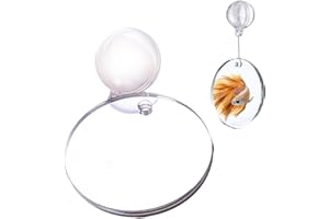 HIGYEE Espejos Para Peces Betta - Espejo De Entrenamiento Betta | Espejos Para Peces Betta, Juguetes Con Espejos Para Ejercicios Betta, Adornos Temáticos Para Acuario | Decoración De Espejo De Tanque Betta