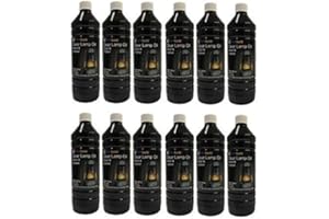 TRANSTOOLS 12 x Clear Lamp Lantern Oil Refined Torch Oils for Indoor and Outdoor Use 1 Litre